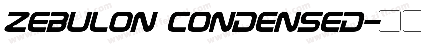 Zebulon Condensed字体转换